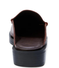 Tasha Leather Penny Loafer Platform Mules