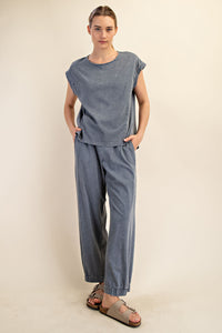 Mineral Washed Cotton Pant