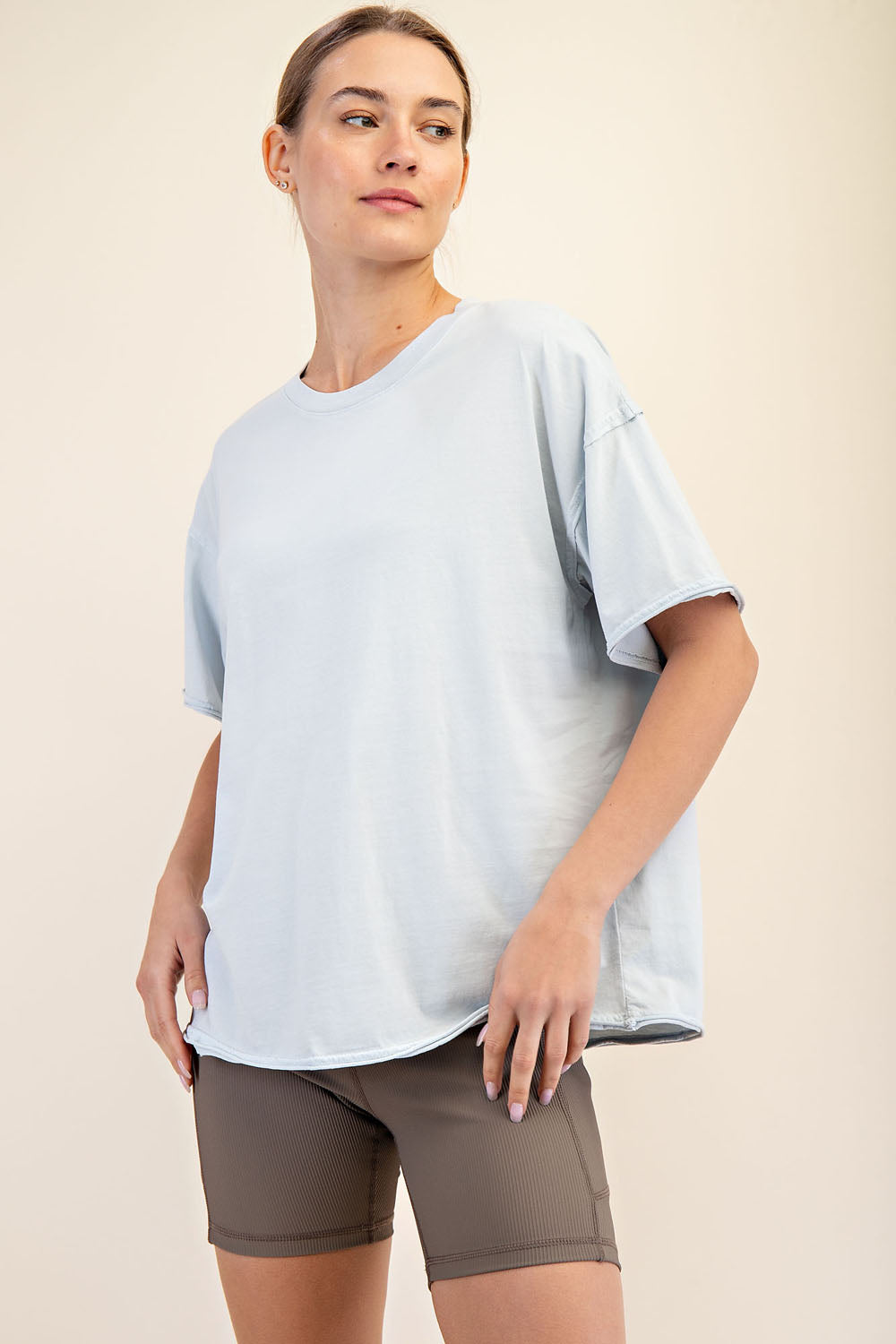 Pigment Washed Cotton Top - Plus