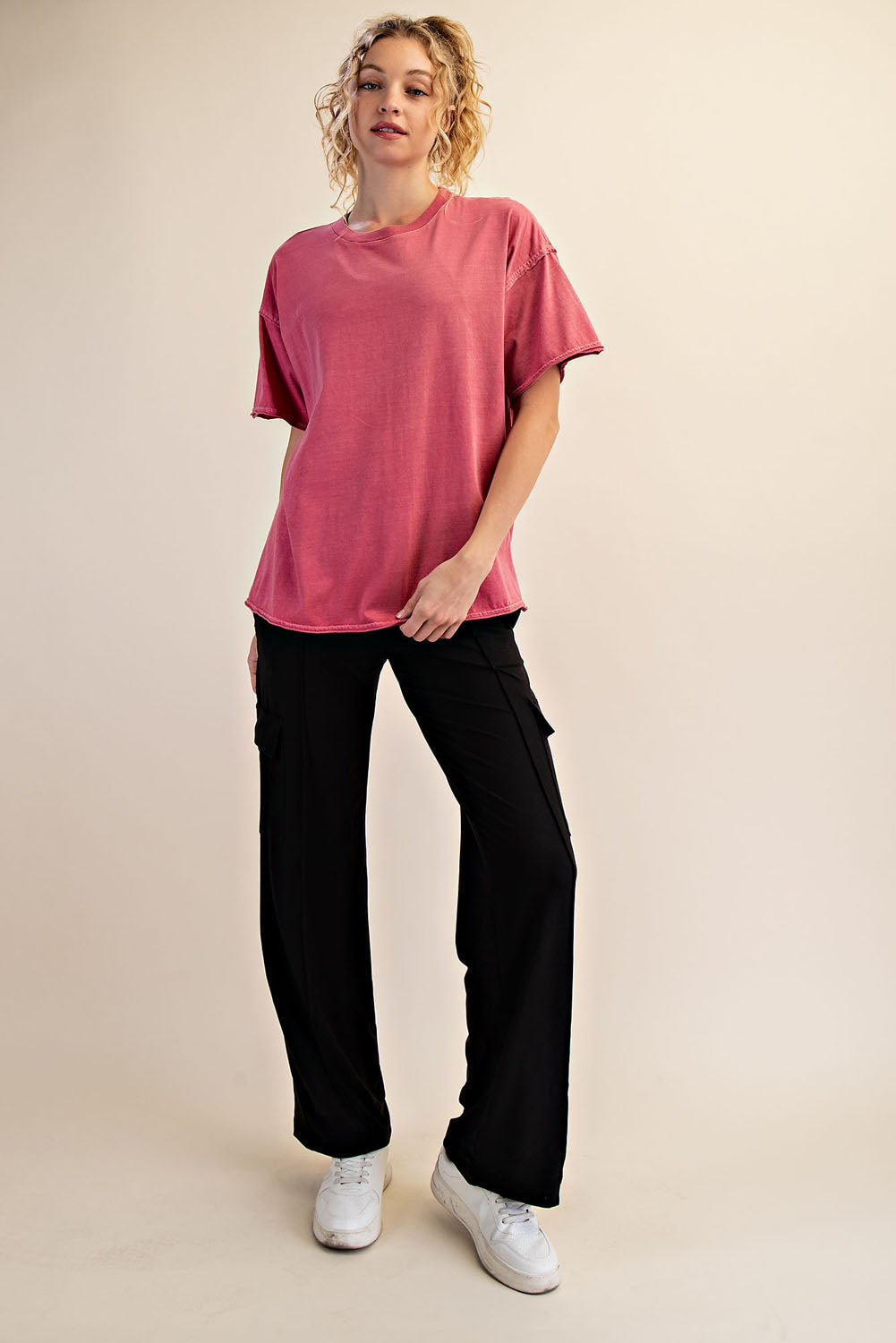 Pigment Washed Cotton Top - Plus