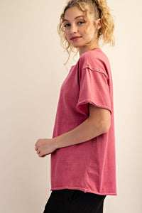Pigment Washed Cotton Top - Plus