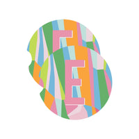 Mary Square Initial Car Coasters