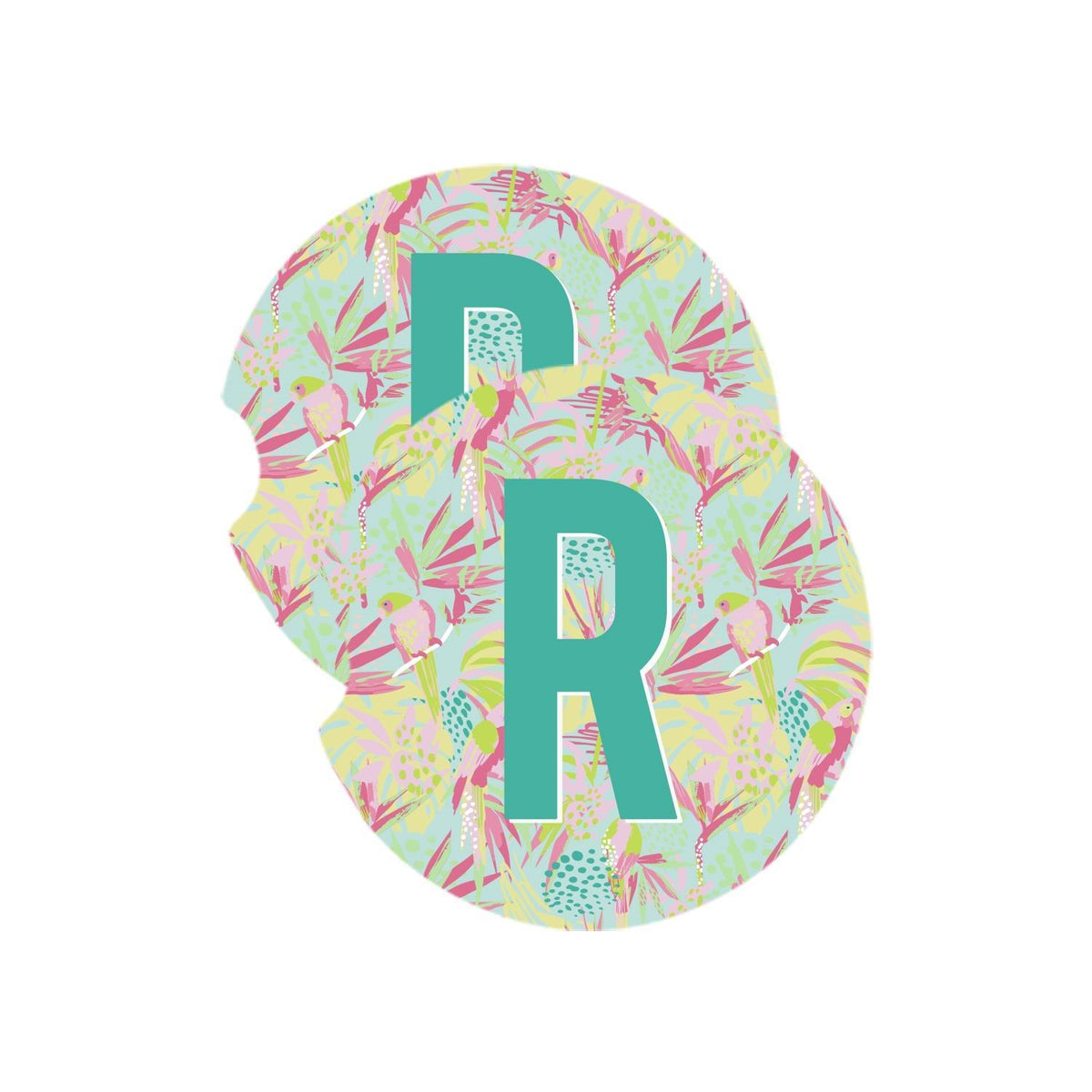 Mary Square Initial Car Coasters