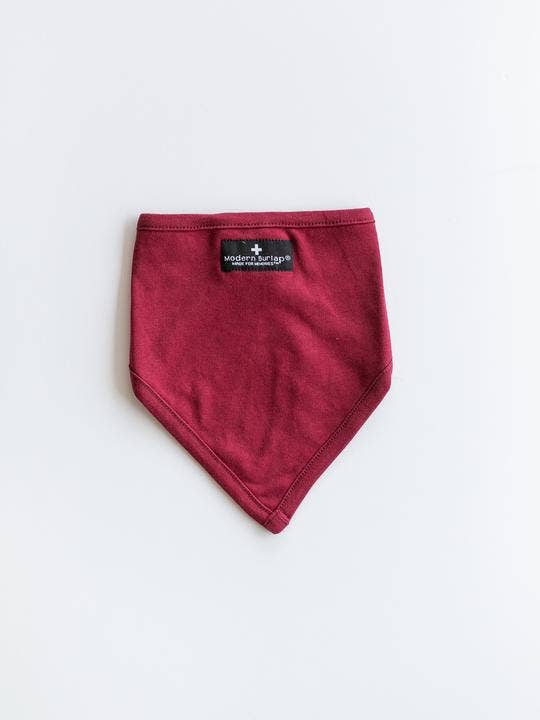 Organic Cotton Bibdana - Maroon