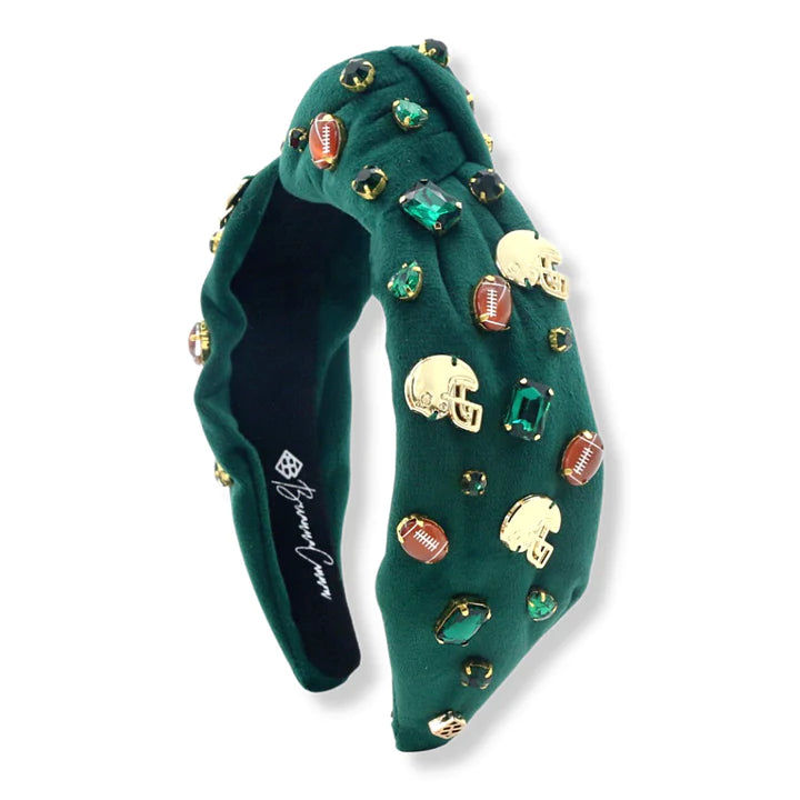 fan for football helmet Brianna Cannon Fan Gear Football Headband in Green for Women