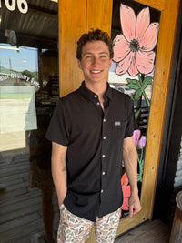Performance Button Up - Heather Black