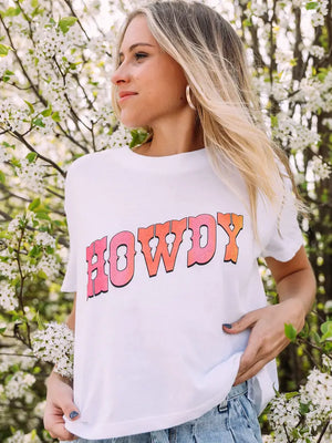 Howdy Cropped Graphic Tee