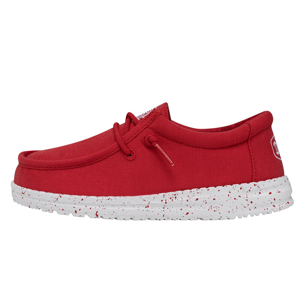 Hey Dude Wally Youth Slub Canvas - Red