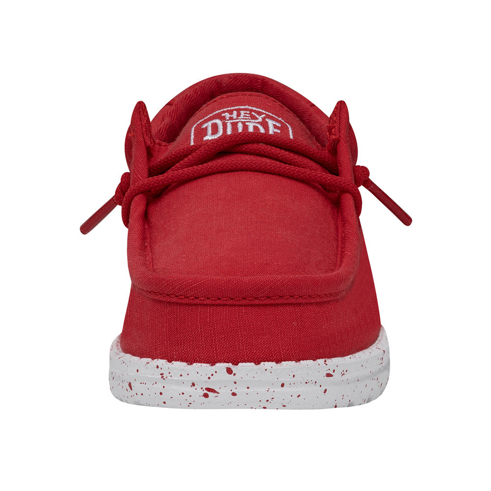 Hey Dude Wally Youth Slub Canvas - Red