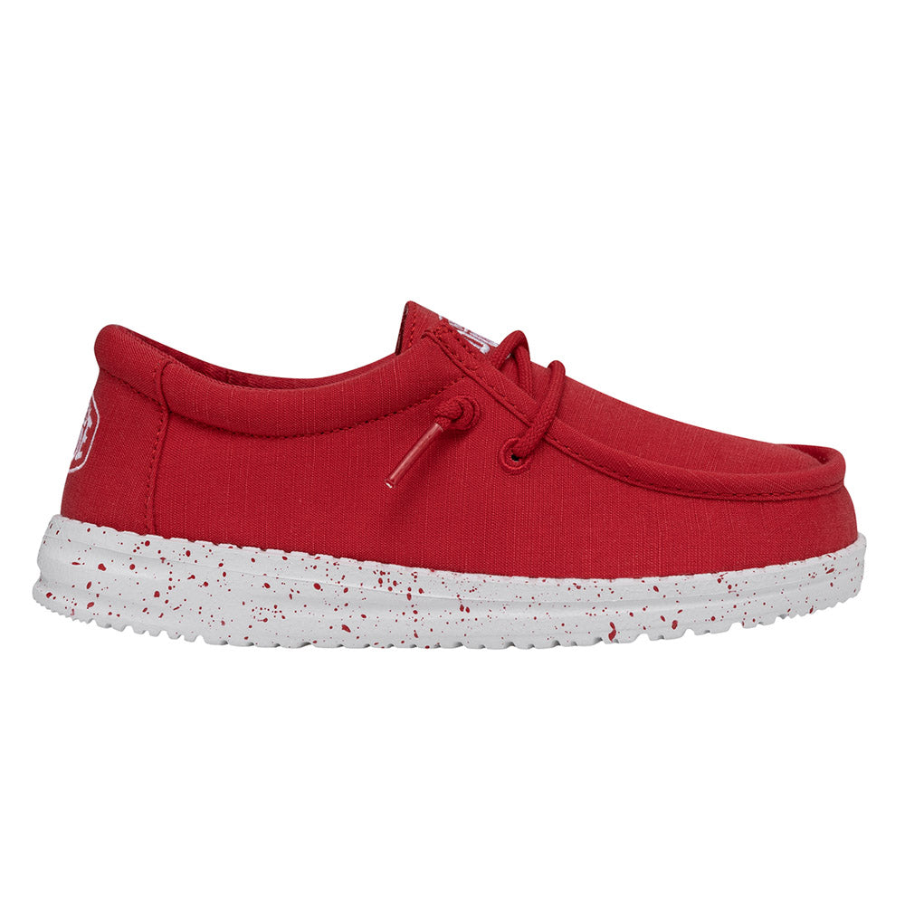 Hey Dude Wally Youth Slub Canvas - Red