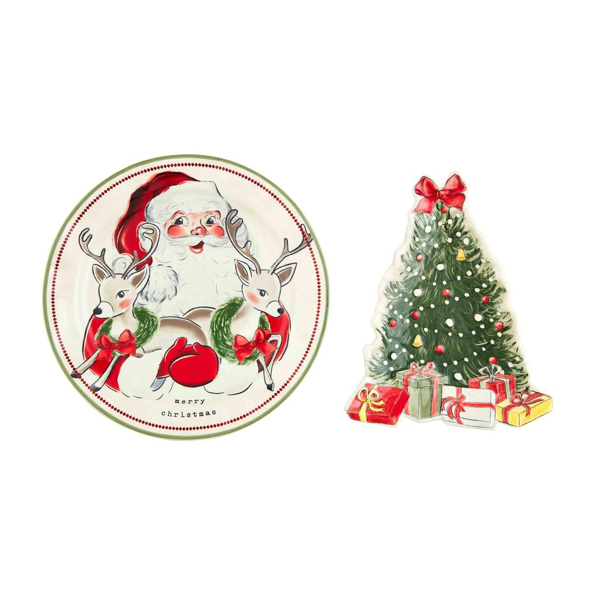 Vintage Christmas Platter - Santa