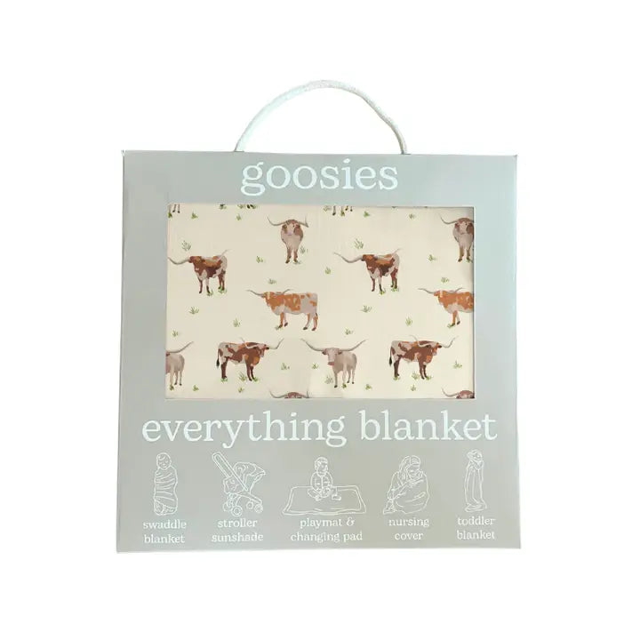 Goosies Everything Blanket - Longhorn Cows