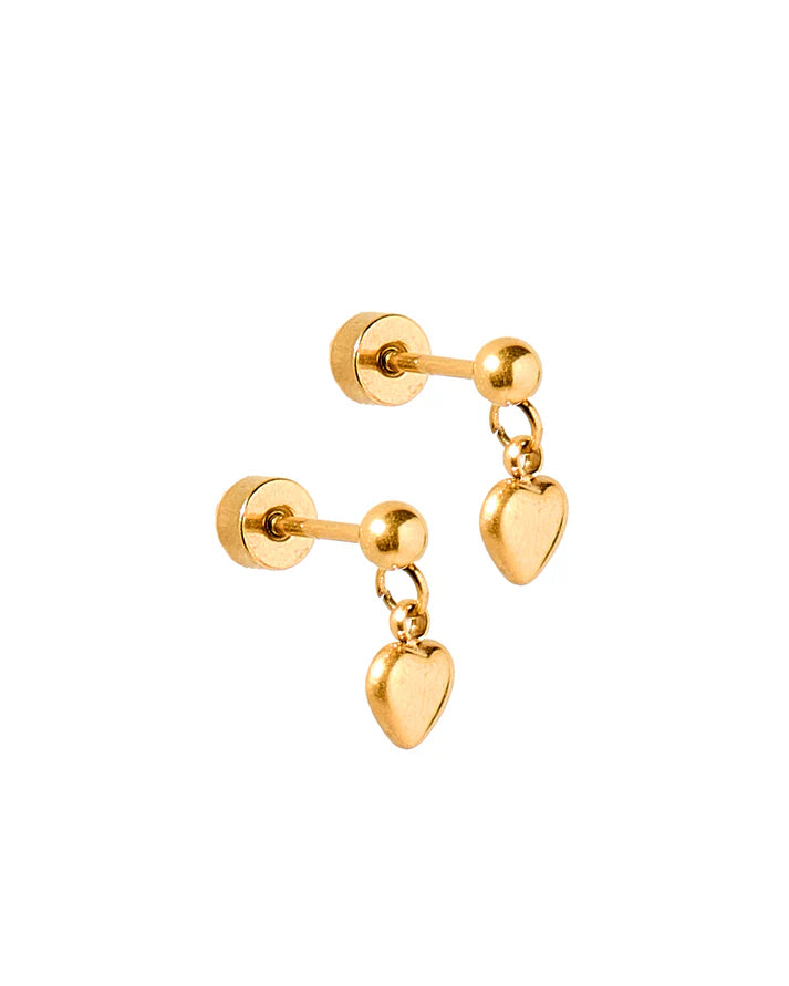 Screwback Stud - Millie - Heart
