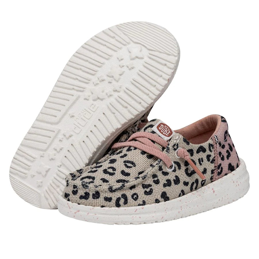 Hey Dude Wendy Toddler Funk Leo - Cream/Pink
