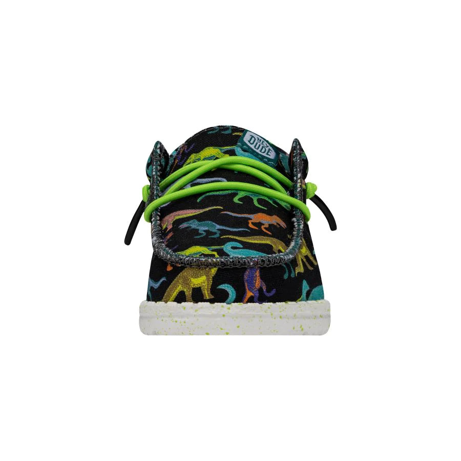 Hey Dude Wally Toddler Dino - Black Lime