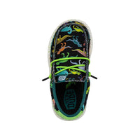 Hey Dude Wally Toddler Dino - Black Lime
