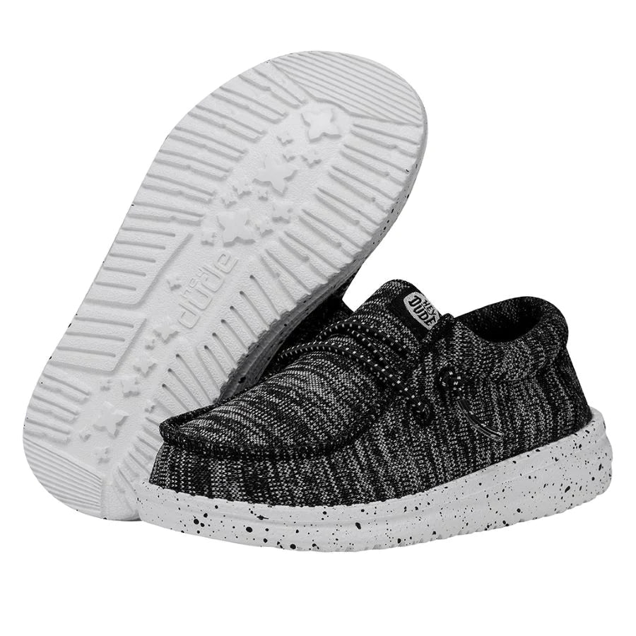 Hey Dude Wally Toddler Sport Knit - Black White