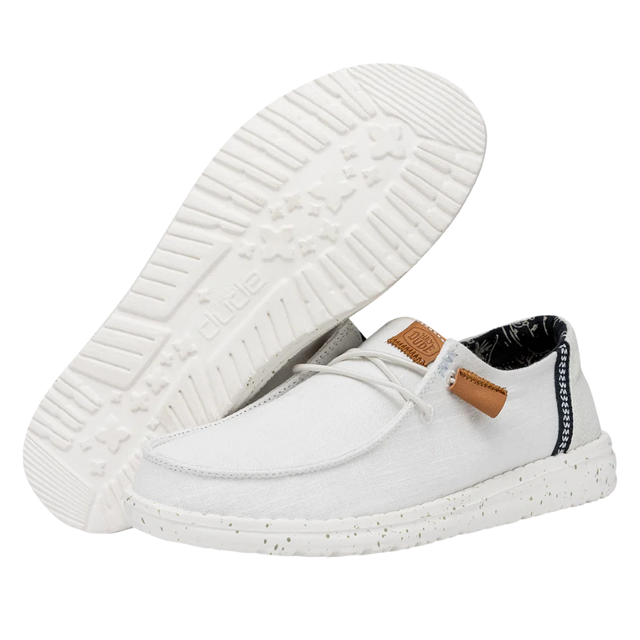 Hey Dude Wendy Washed Canvas - White
