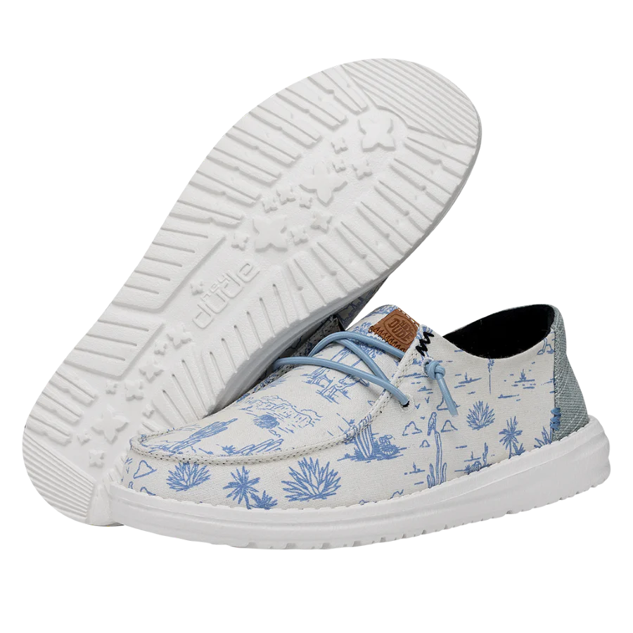 Hey Dude Wendy Desert - Cream Blue