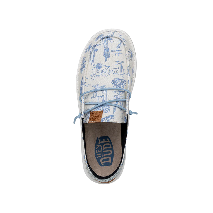 Hey Dude Wendy Desert - Cream Blue