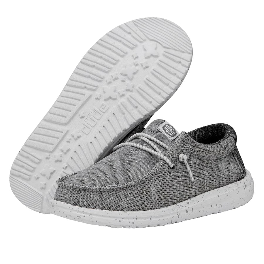 Hey Dude Wally Youth Sport Knit - Light Grey