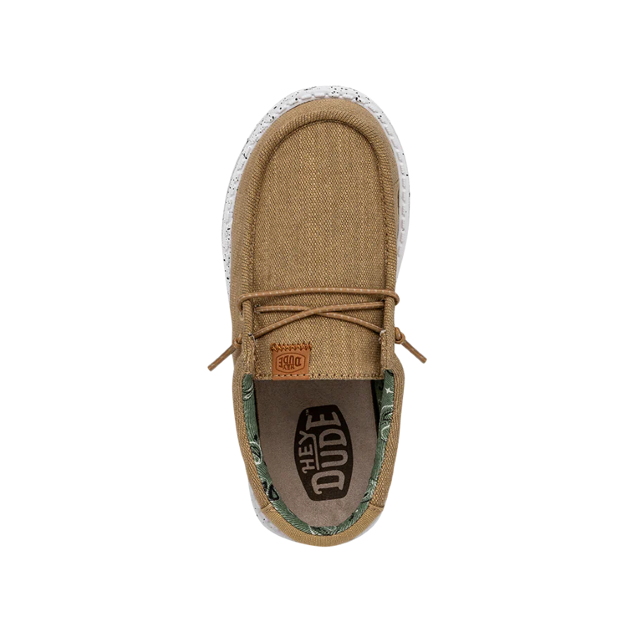Hey Dude Wally Youth - Washed Canvas Walnut
