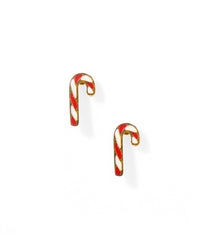 Screwback Stud - Candy Cane
