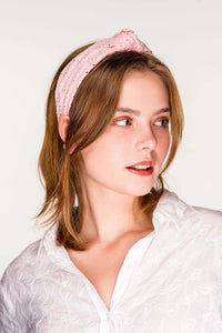 Ellie Pearl Knot Headband - Pink
