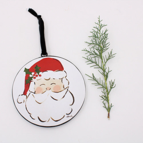 Santa Metal Ornament