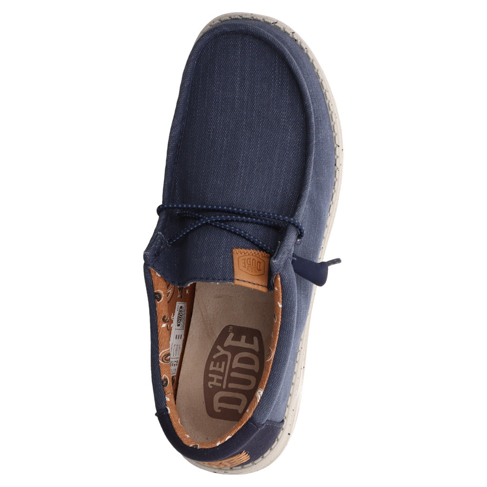 Hey Dude Wally Washed Canvas - Navy