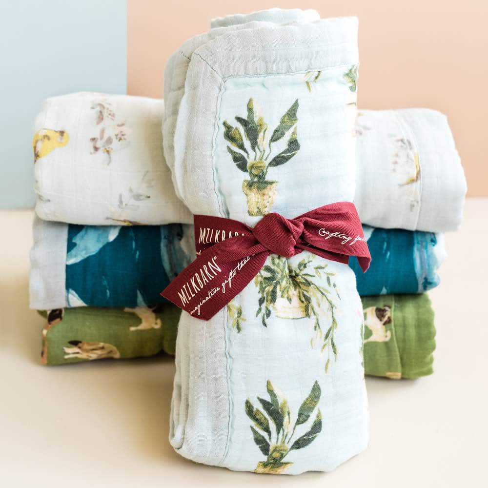 Planets Big Lovey Three-Layer Muslin Blanket