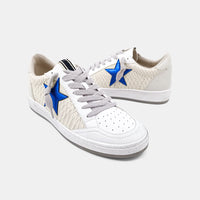 Paz Metallic Blue Sneaker