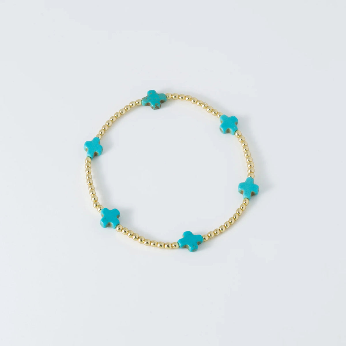 Island Girl Cross Bracelet - Turquoise