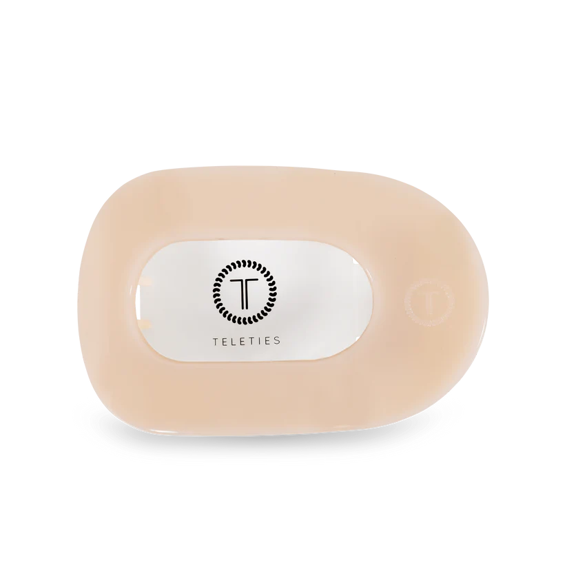 Round Flat Hair Clip | Medium | Almond Beige