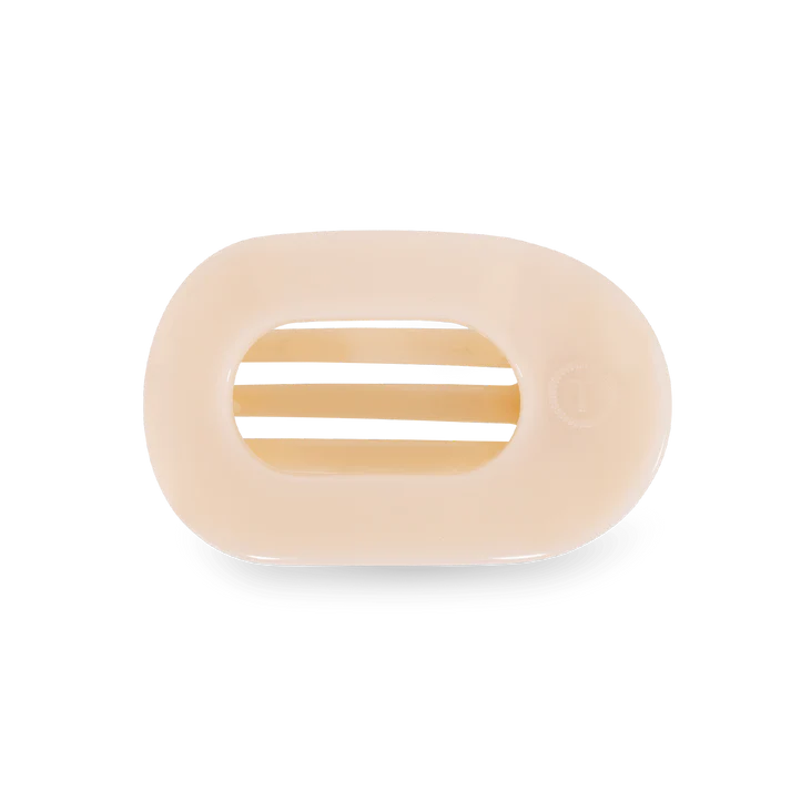 Round Flat Hair Clip | Small | Almond Beige