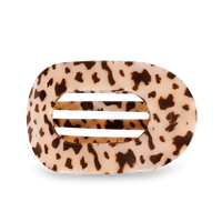 Round Flat Hair Clip | Large | Blonde Tortoise