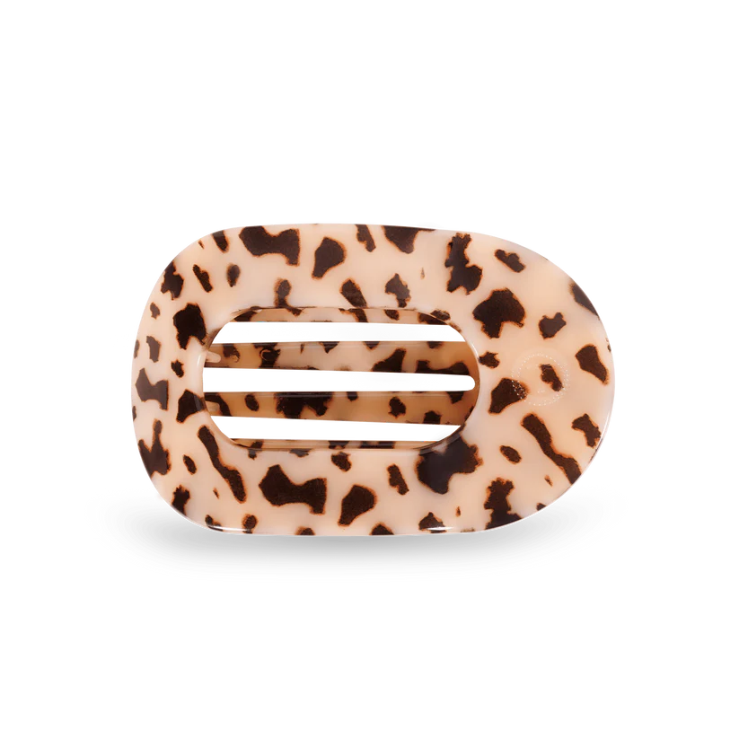 Round Flat Hair Clip | Medium | Blonde Tortoise