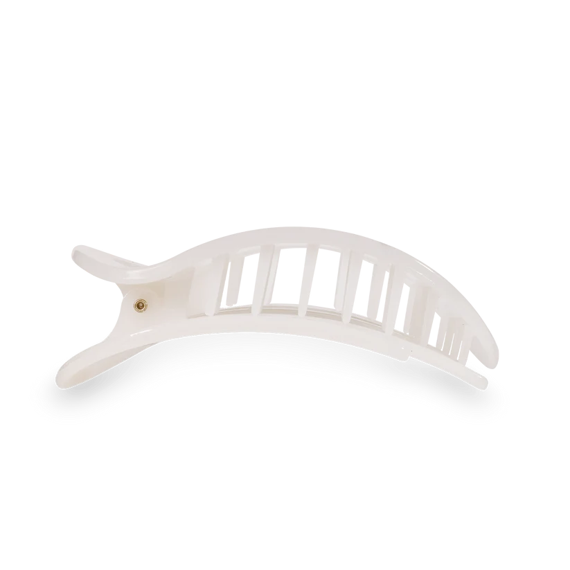 Round Flat Hair Clip | Small | Coconut White