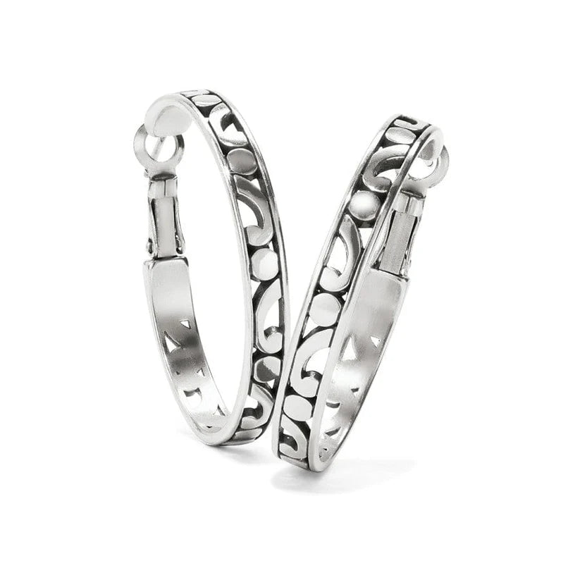 Contempo Medium Hoop Earrings - Silver