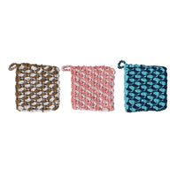 Hand-Woven Cotton Crocheted Potholder