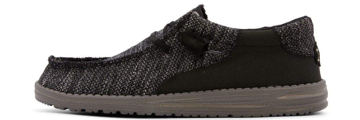 Hey Dude Wally Stitch Flecked Woven - Black