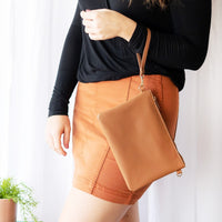 Madeline Camel Wristlet