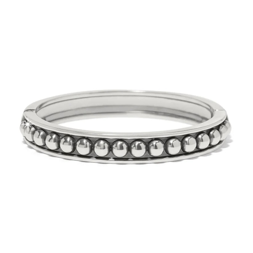 Pretty Tough Stud Hinged Bangle - Silver