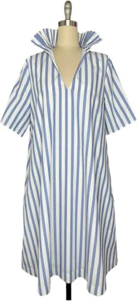 The Drew Seersucker Dress - Blue