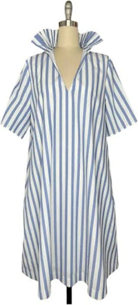 The Drew Seersucker Dress - Blue