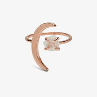 Puravida® Rose Gold Creacent Moon Ring