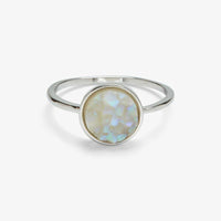 Puravida® Silver Druzy Moon Ring