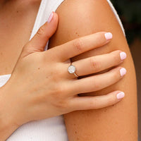 Puravida® Silver Druzy Moon Ring