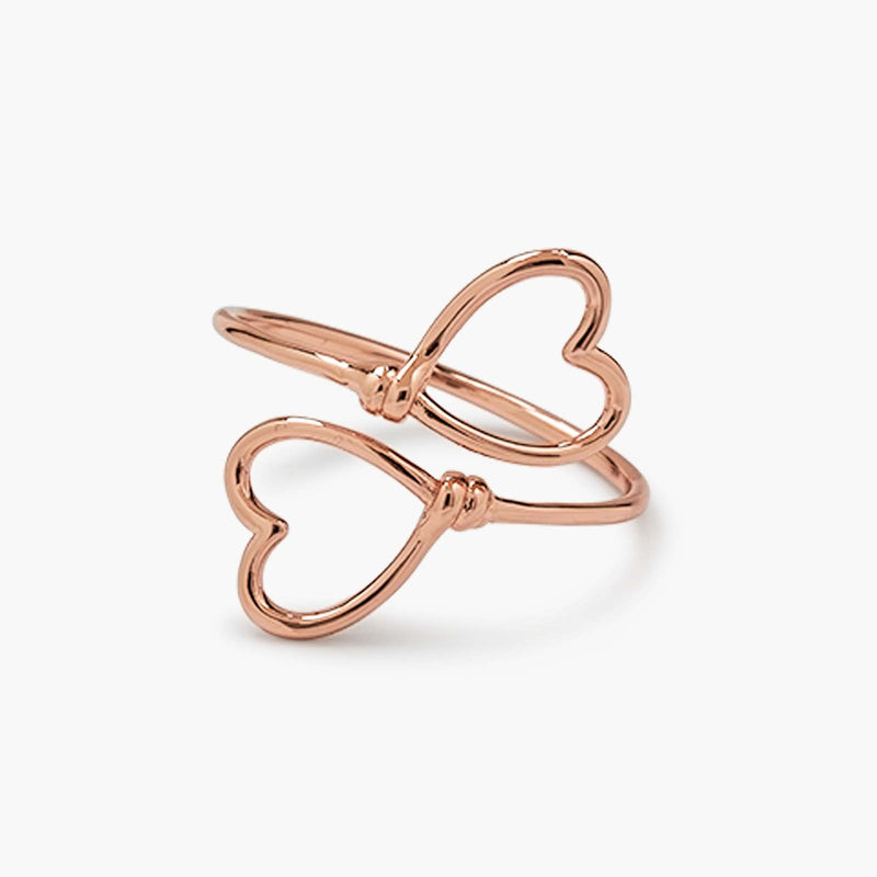 Puravida® Rose Gold Heart Wire Wrap Ring
