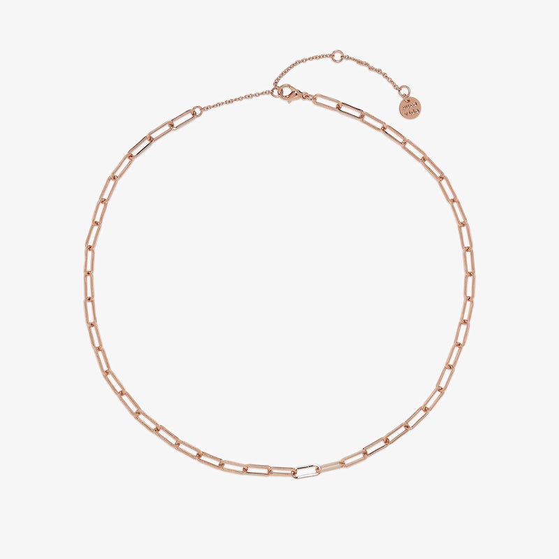 Puravida® Rose Gold Paper Clip Chain Choker
